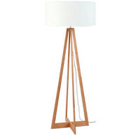 STEHLEUCHTE 60/158 cm    - Weiß/Naturfarben, Trend (60/158cm) - Good & Mojo