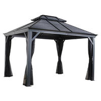 PAVILLON 364/291/299 cm Aluminium  - Anthrazit, Basics, Metall (364/291/299cm) - Ambia Garden
