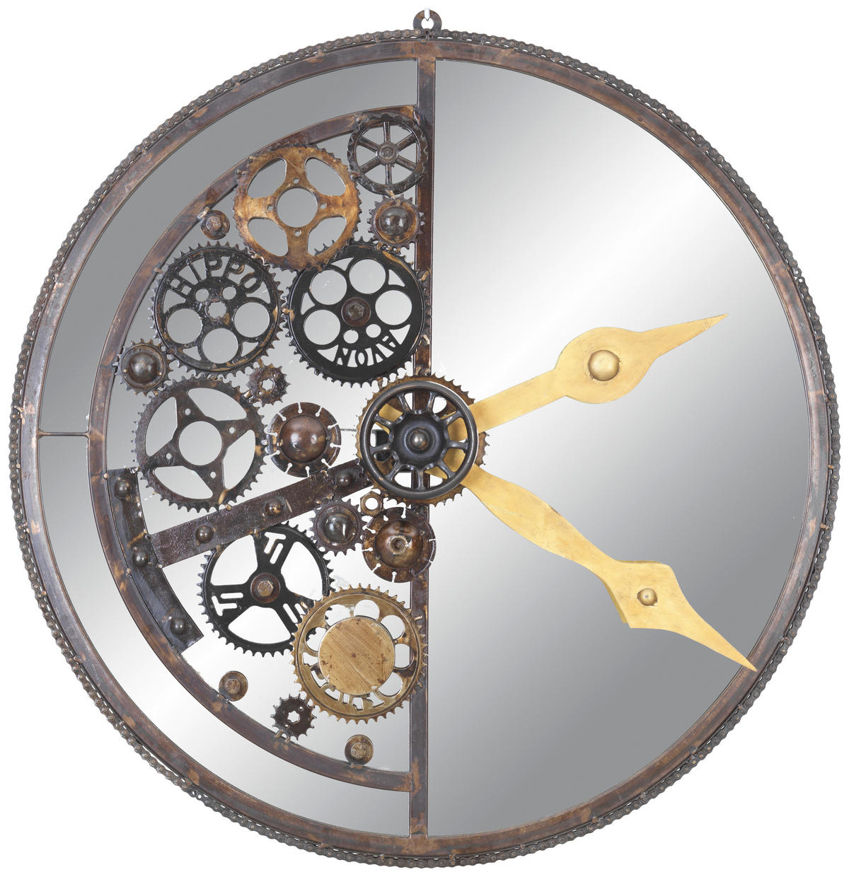 NÁSTĚNNÉ ZRCADLO 110/110/13 cm  - barvy zlata, Trend, kov/sklo (110/110/13cm) - Ambia Home