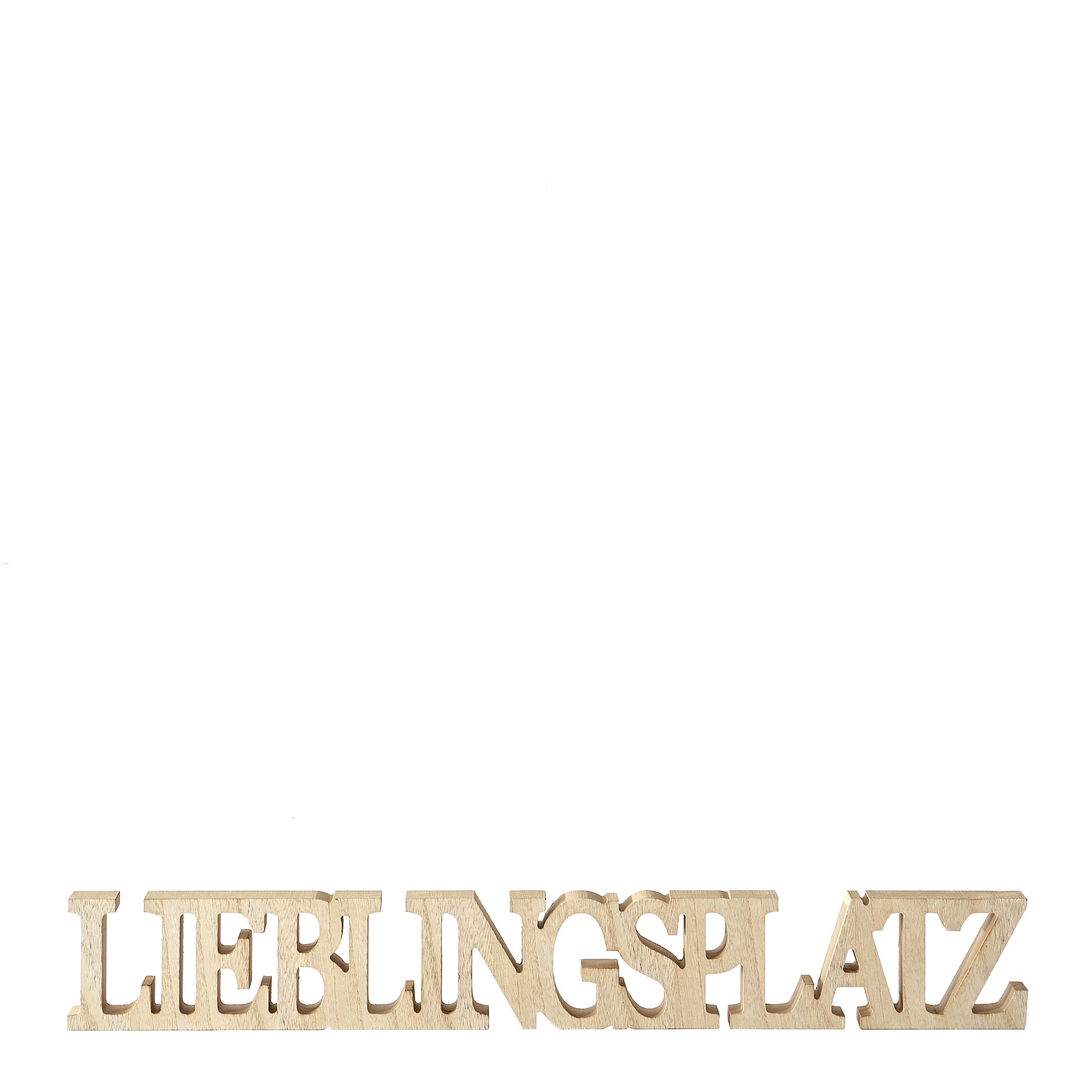 DEKOSCHRIFTZUG - Hellbraun, Basics, Holz (60/8/2cm)