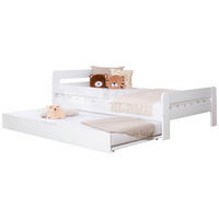 Bett Bennet mit Ausziehbett 120/200 cm Weiss  - Weiss, Modern, Holz (120/200cm) - MID.YOU