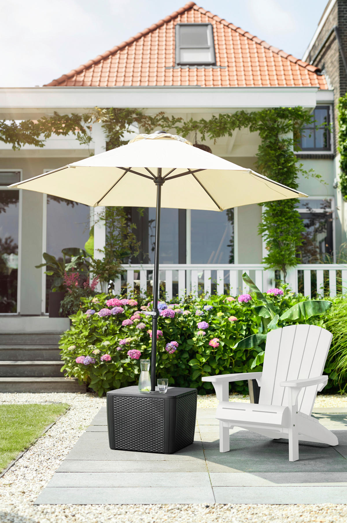 GARTENSESSEL Kunststoff Weiß  - Weiß, Basics, Kunststoff (81/93/96,5cm) - Keter
