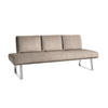 SITZBANK 209/92/78 cm  in Orange, Chromfarben  - Chromfarben/Orange, Design, Textil/Metall (209/92/78cm) - Dieter Knoll