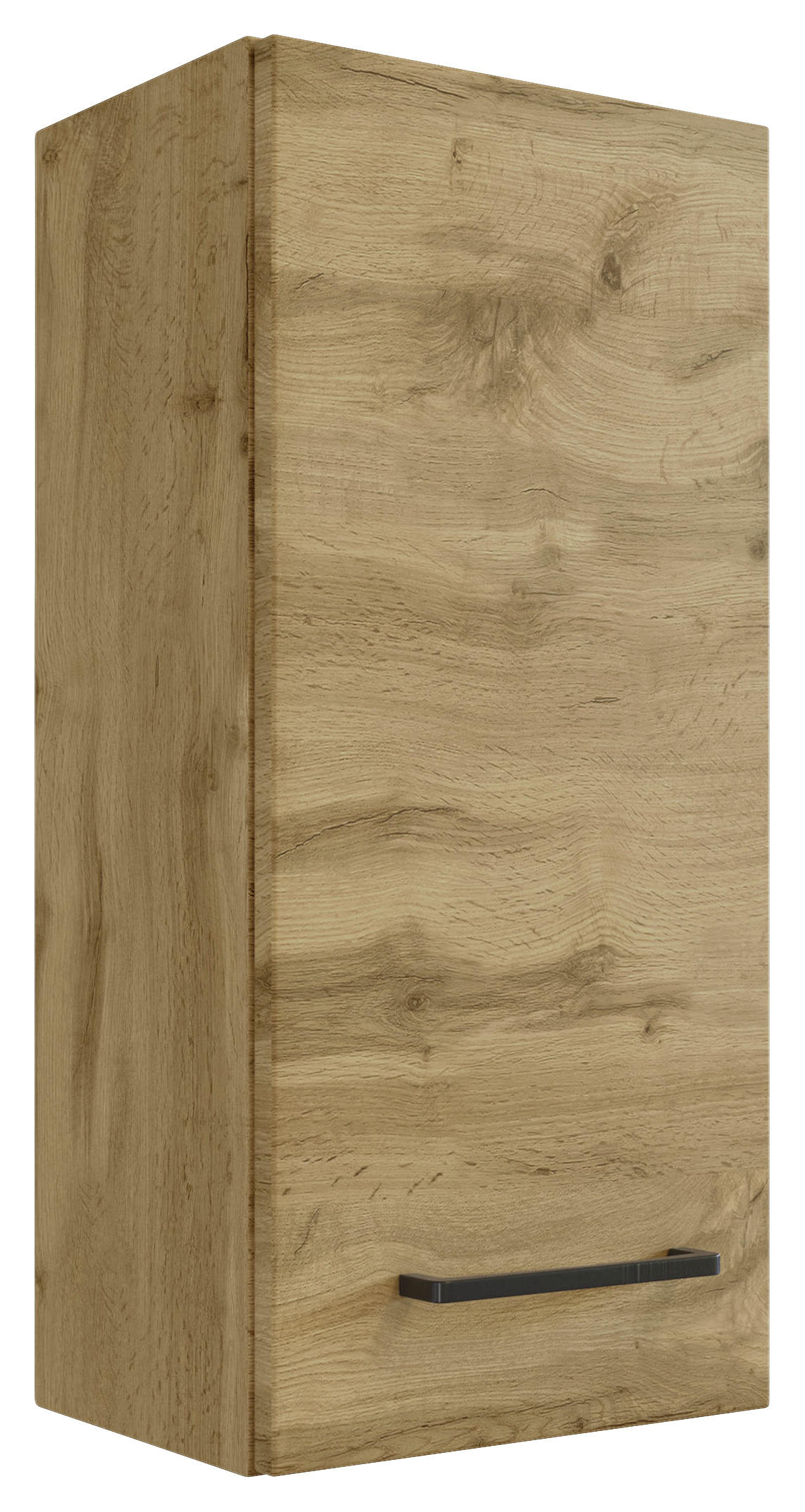 HÄNGESCHRANK - Eichefarben/Schwarz, MODERN, Holzwerkstoff/Metall (30/64/20cm) - MID.YOU