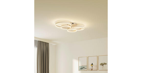 LED-DECKENLEUCHTE 100/56/22 cm   - Cappuccino, Design, Kunststoff/Metall (100/56/22cm) - Novel