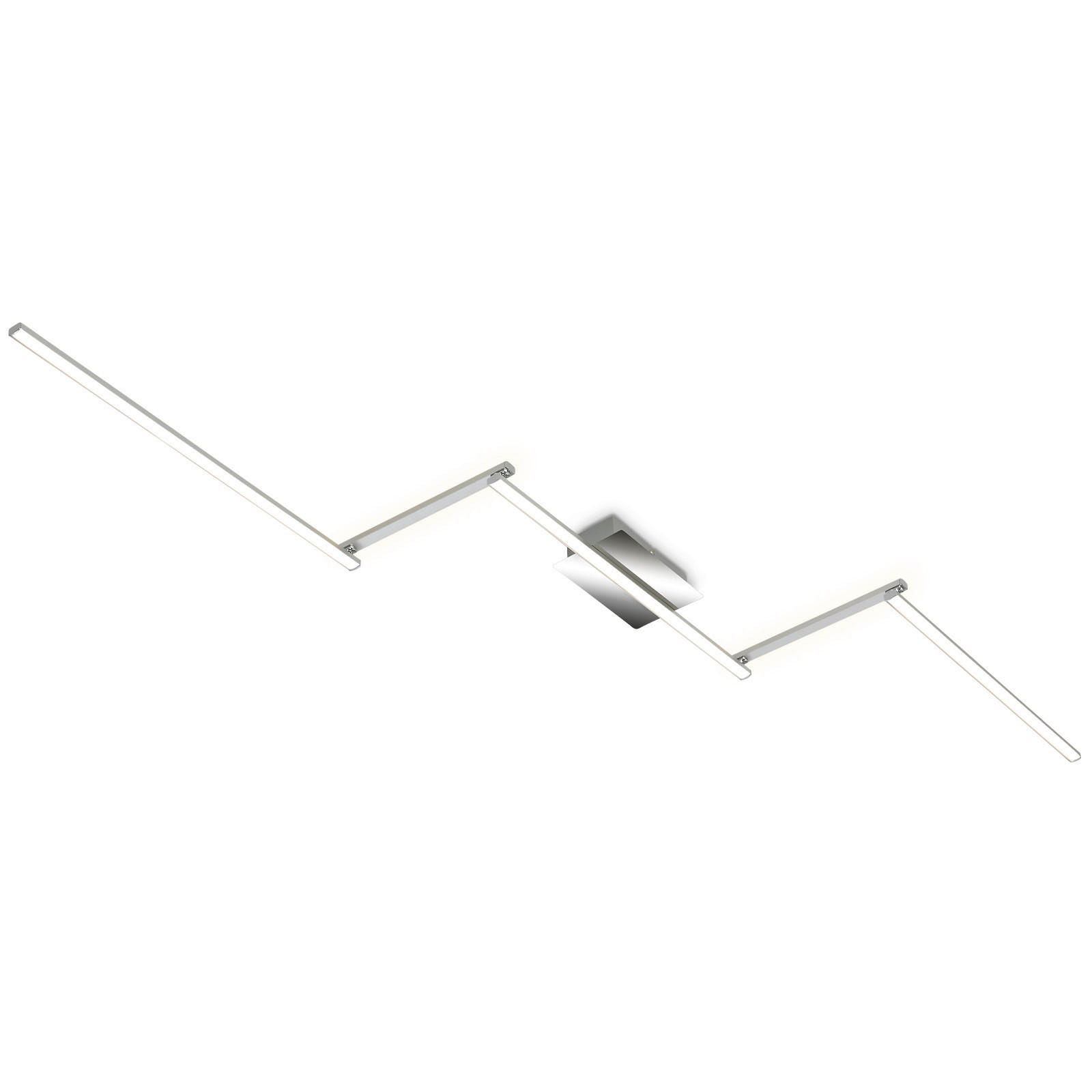 LED-DECKENLEUCHTE Staff 227,2/12/5 cm  - Chromfarben/Alufarben, Basics, Kunststoff/Metall (227,2/12/5cm)