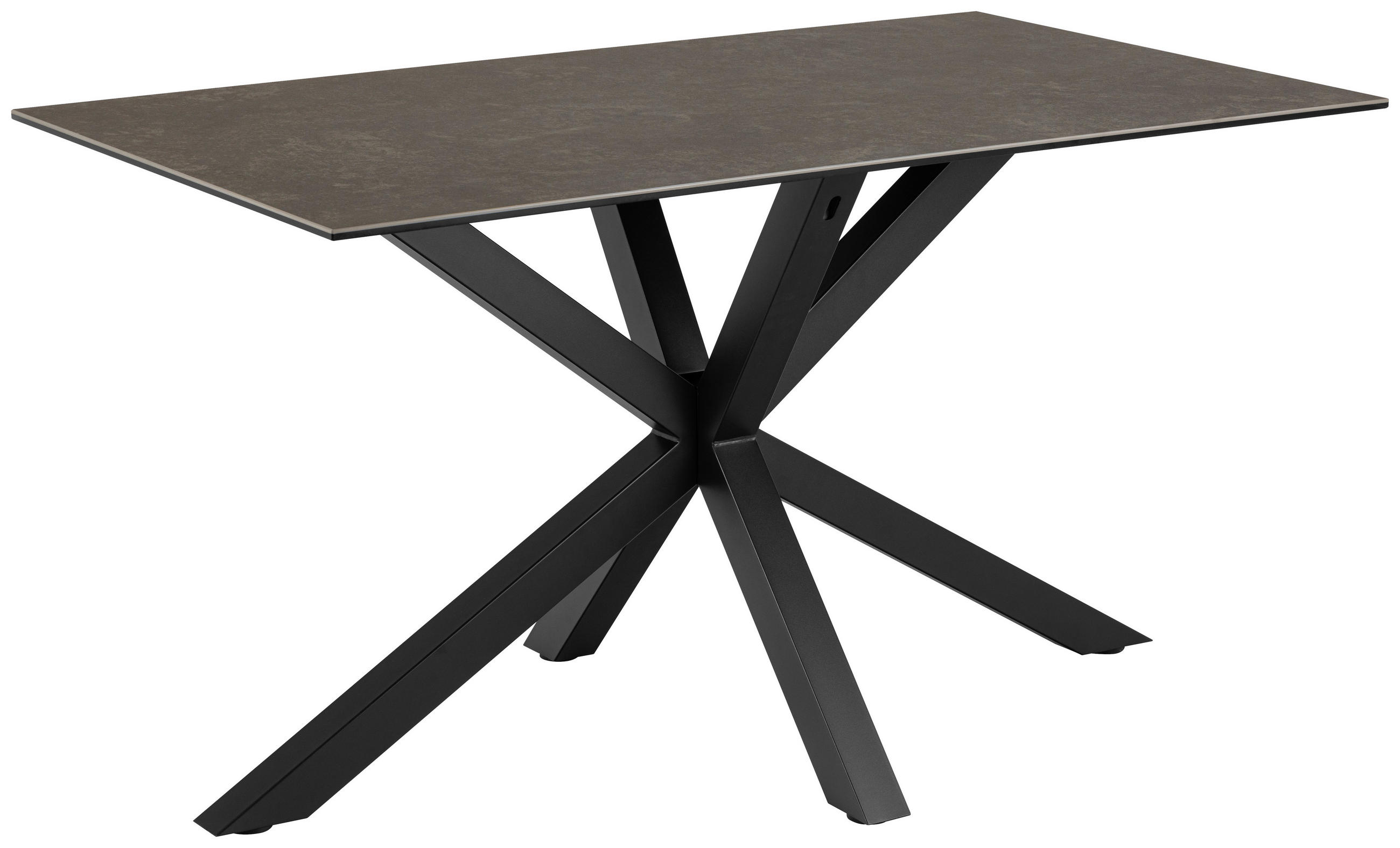 ESSTISCH in Metall, Keramik 135/80/75,5 cm  - Schwarz, Trend, Keramik/Metall (135/80/75,5cm) - MID.YOU