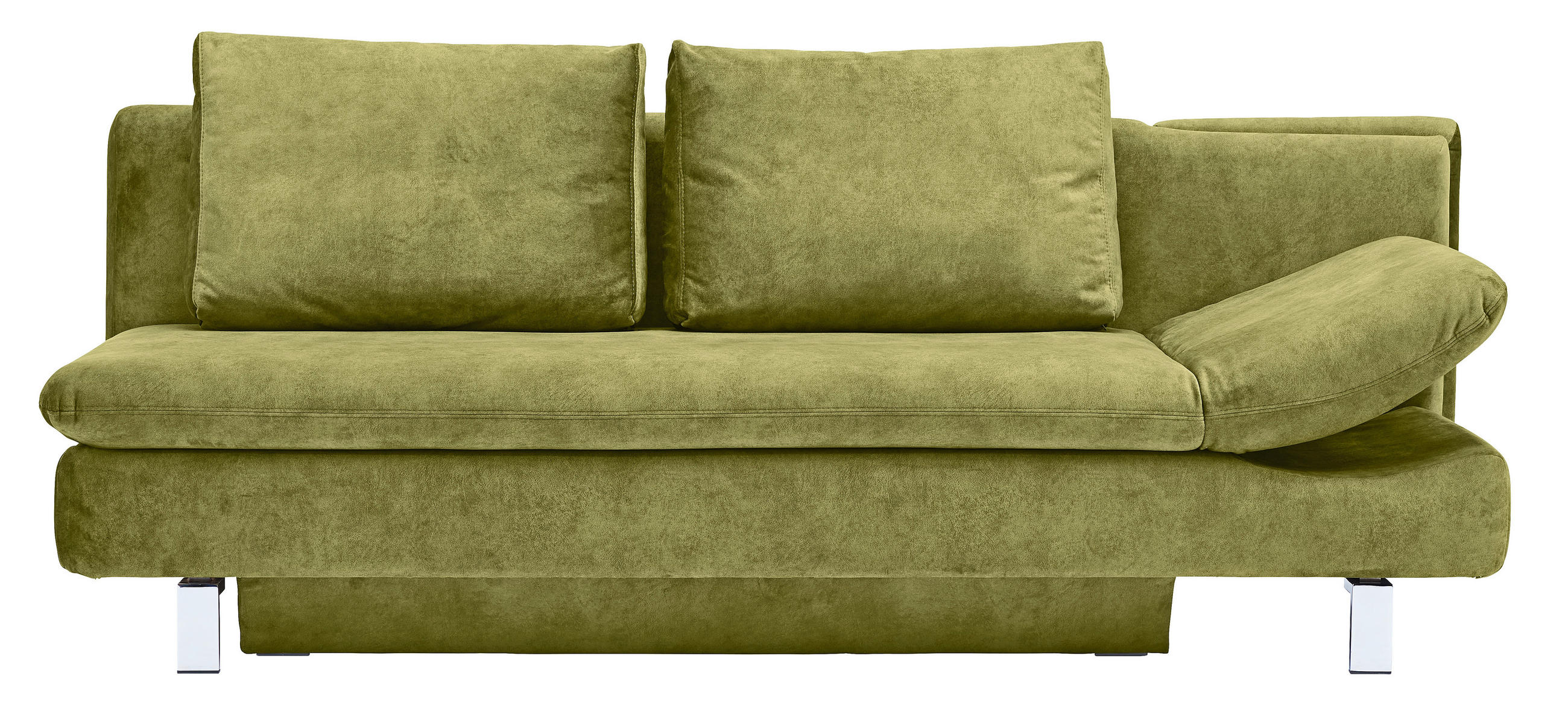 SCHLAFSOFA in Grün  - Grün, Design, Textil/Metall (214/90/93cm) - Novel