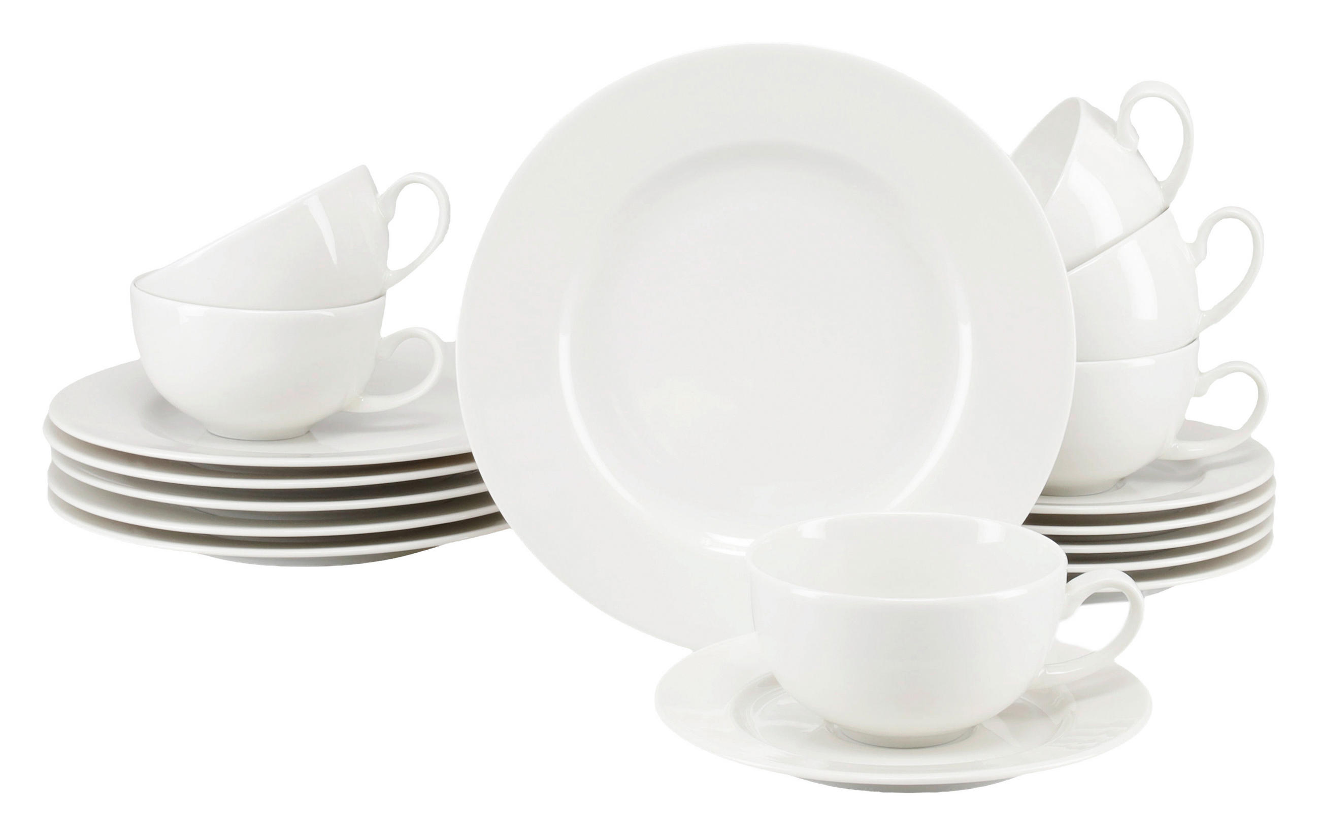KAFFEESERVICE Creme Venice Creme 18-teilig  - Creme, Basics, Keramik - Creatable