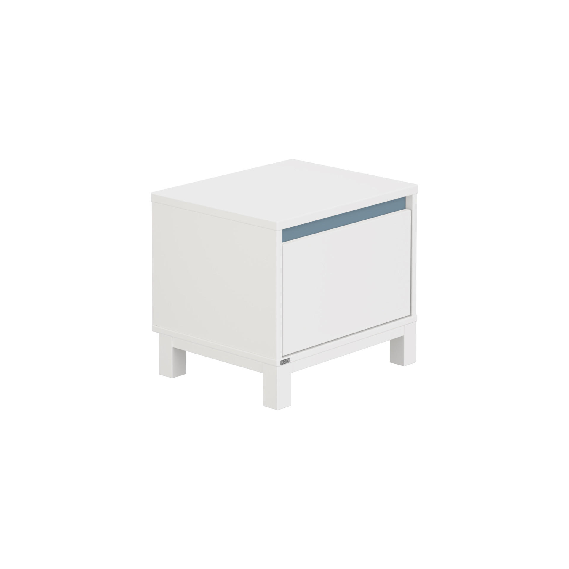 Paidi Nachtschrank Olli Blau, Weiß 48.4x42.9x40.1 cm