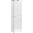 GARDEROBENSCHRANK 60/200/34 cm  - Eichefarben/Silberfarben, Design, Holzwerkstoff/Metall (60/200/34cm) - Moderano