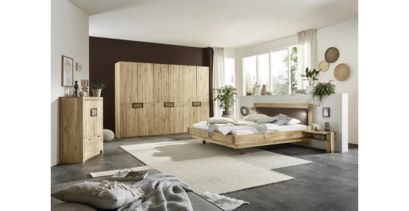 DREHTÜRENSCHRANK in Eichefarben, Dunkelbraun - Eichefarben/Dunkelbraun, Natur, Holz (301,9/223,3/61,9cm) - Valnatura