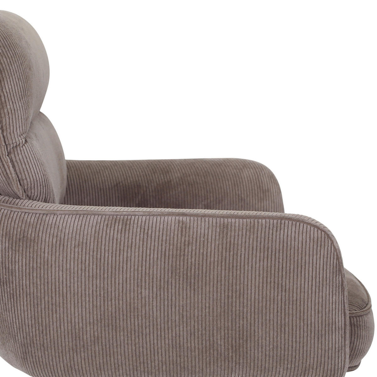 ARMLEHNSTUHL  Stoffauswahl, Sitzfläche 360° drehbar, automatische Rückholfunktion Cord  - Schwarz/Braun, Design, Textil/Metall (60/95/62cm) - Novel