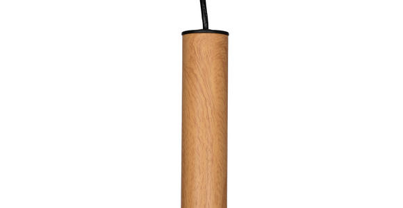 LED-HÄNGELEUCHTE 85/5,5/175 cm - Eichefarben/Schwarz, Design, Metall (85/5,5/175cm) - Novel