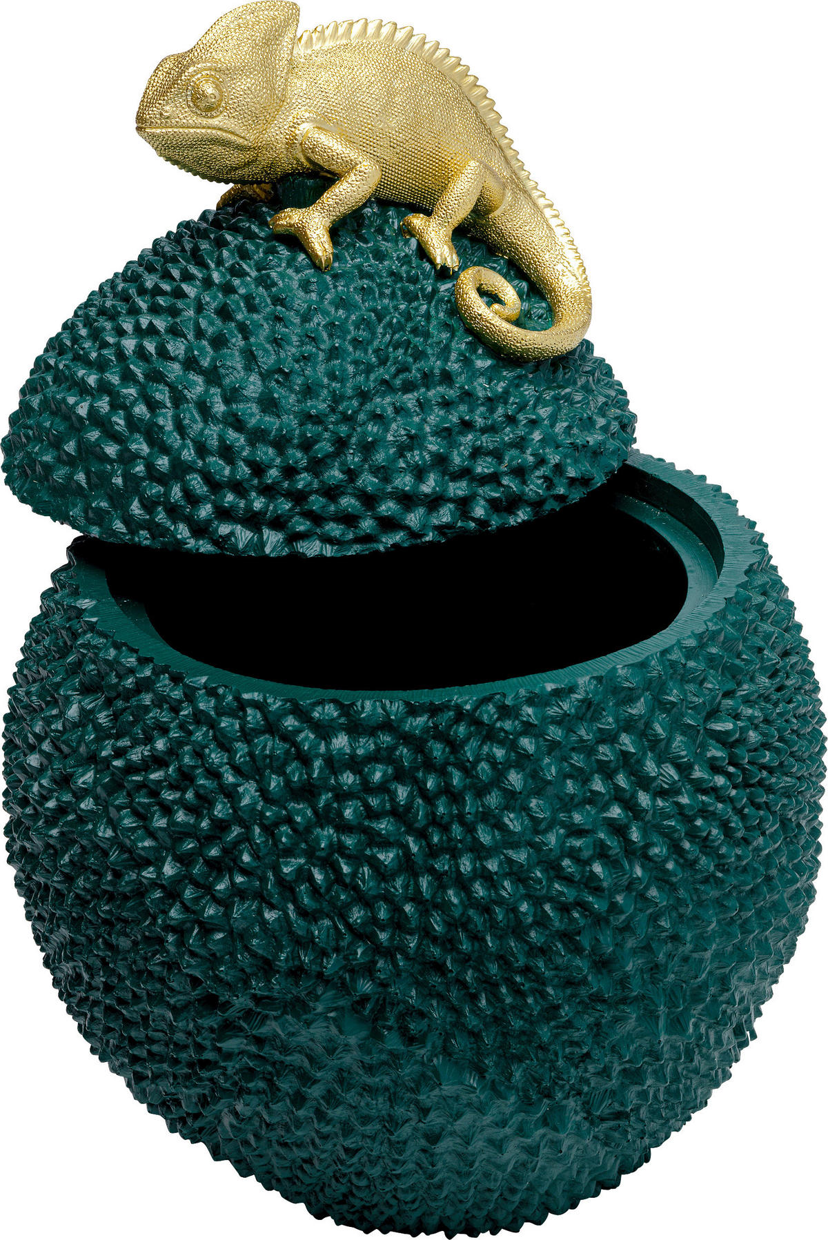 DEKODOSE - Dunkelgrün/Goldfarben, Design, Kunststoff (25/34/25cm) - Kare-Design