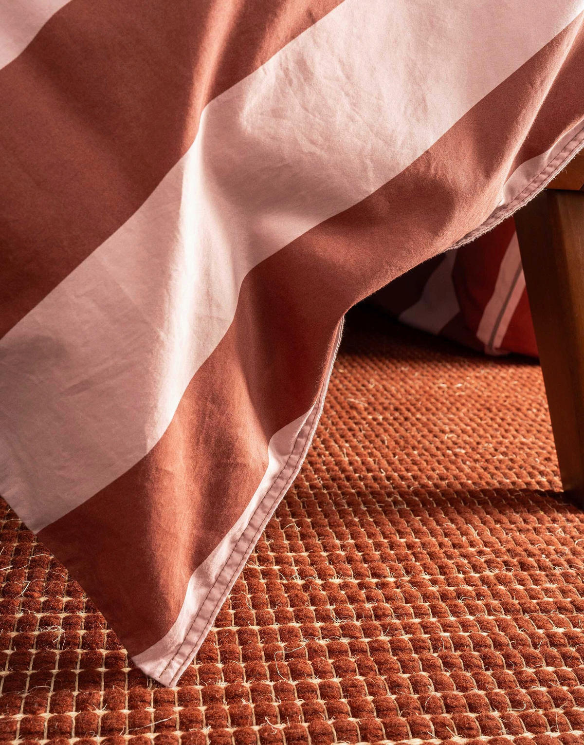 BETTWÄSCHE 3-teilig Minte Satin 200/200 cm  - Hellrosa/Terracotta, KONVENTIONELL, Textil (200/200cm) - Essenza