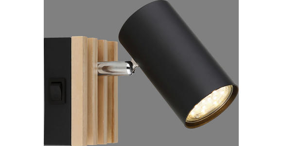 STRAHLER 8/10 cm - Schwarz/Pinienfarben, Natur, Holz/Metall (8/10cm) - Novel