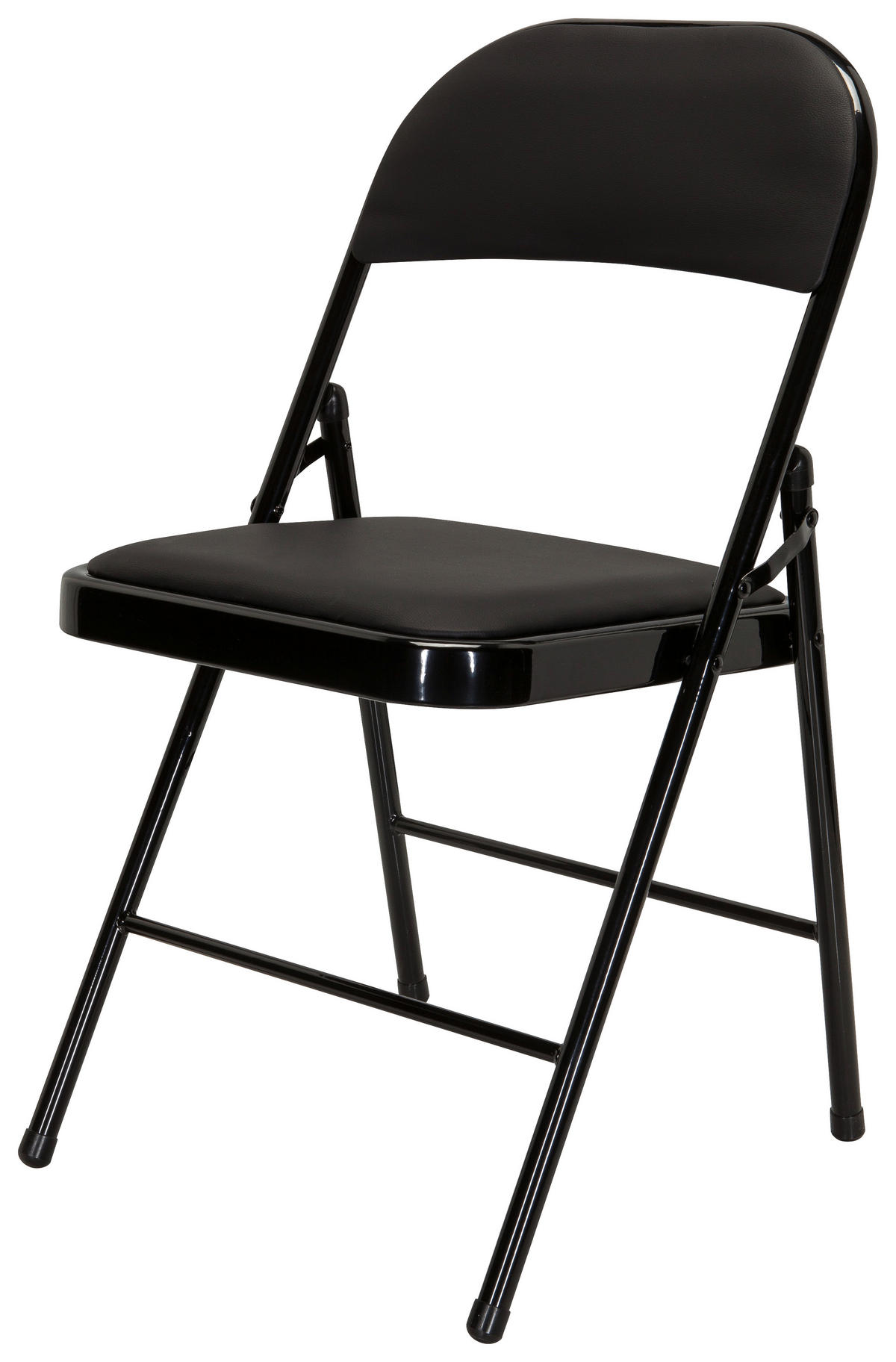 KLAPPSTUHL in Metall, Textil Schwarz  - Schwarz, Basics, Textil/Metall (44/80/49cm) - MID.YOU