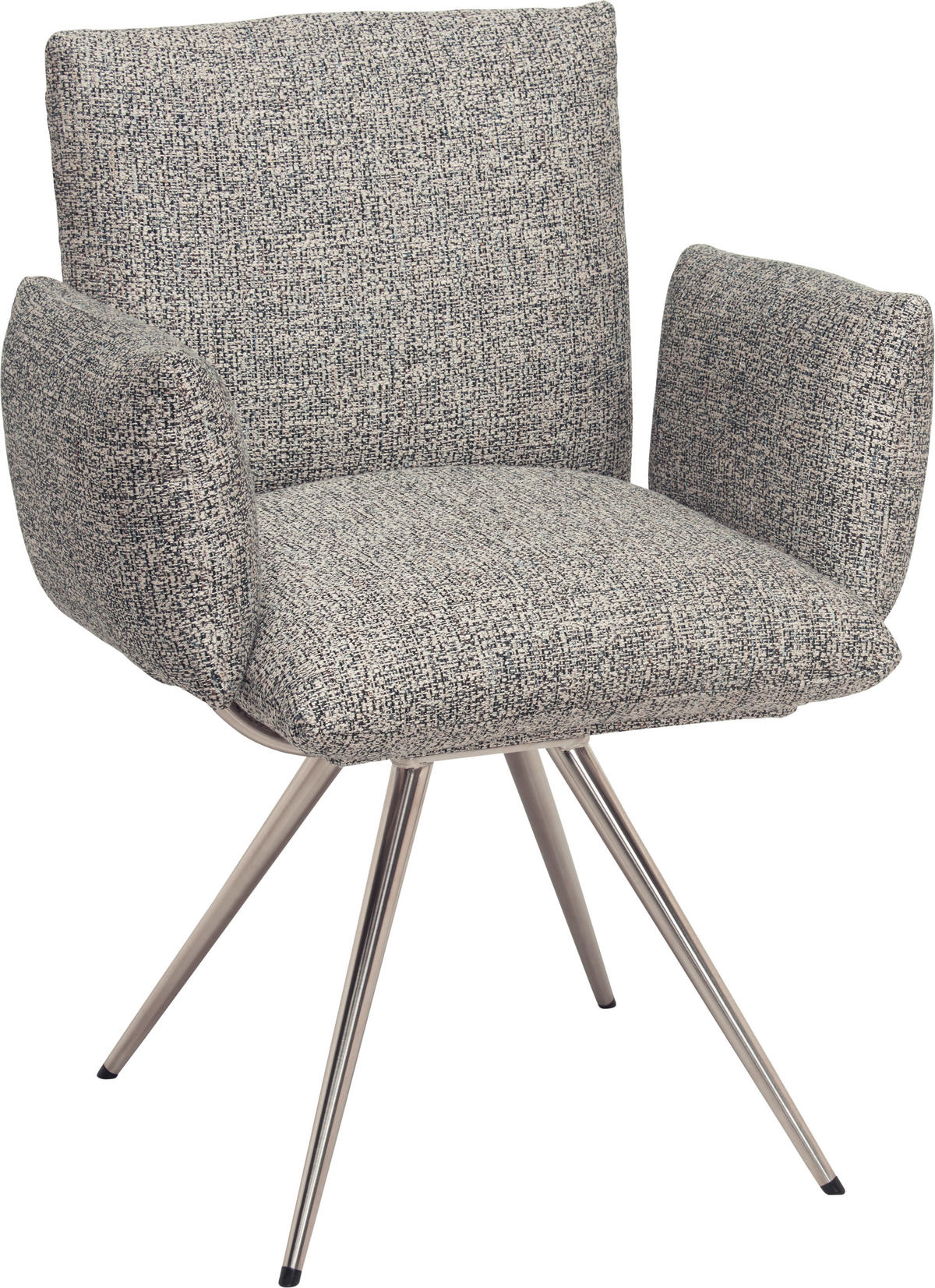 ARMLEHNSTUHL  in Stahl Webstoff  - Edelstahlfarben/Grau, Natur, Textil/Metall (72/90/65cm) - Venjakob