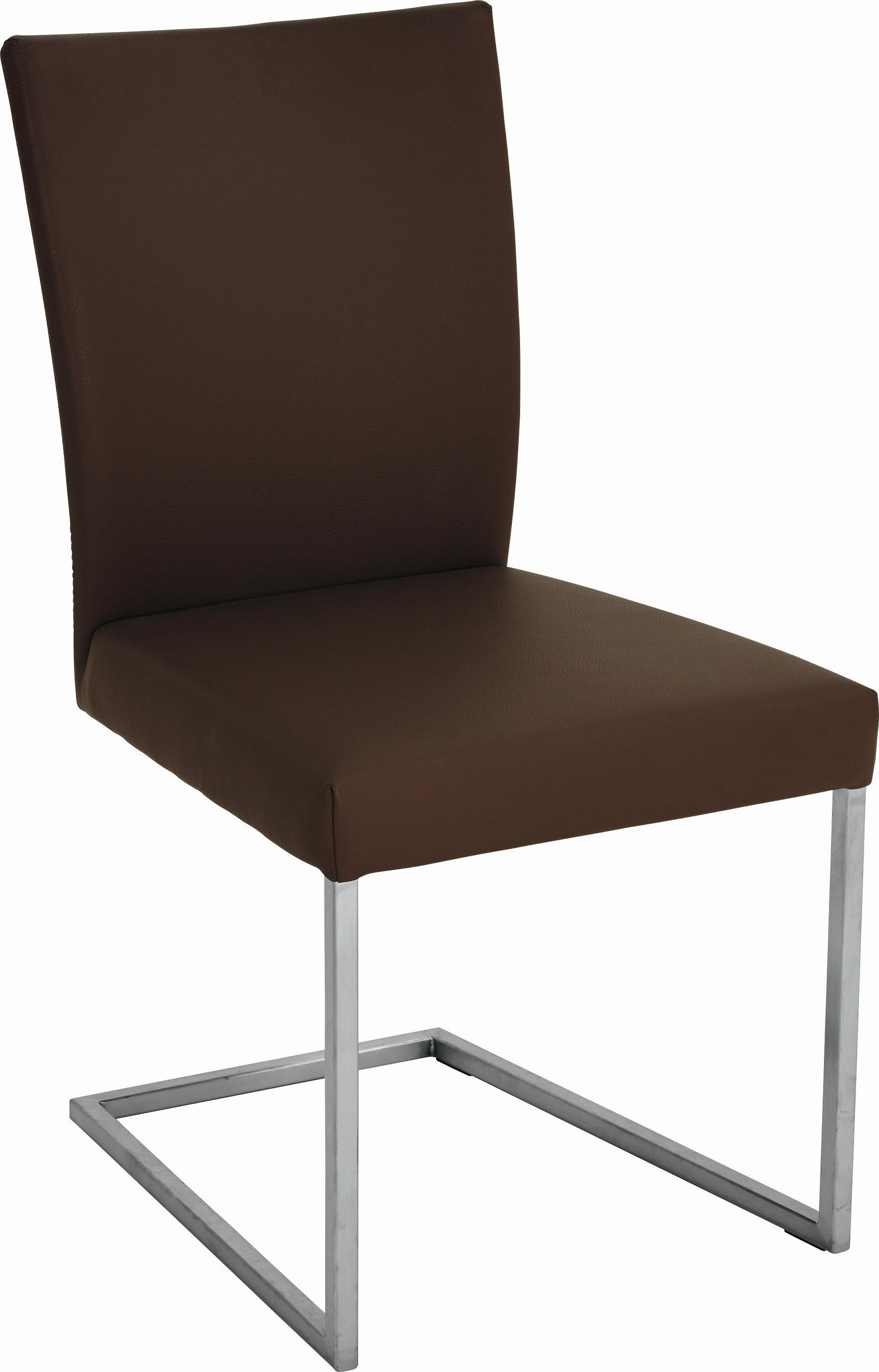 SCHWINGSTUHL  in Edelstahl Echtleder pigmentiert  - Hellbraun/Edelstahlfarben, Design, Leder/Metall (48/90,5/63cm) - Bert Plantagie