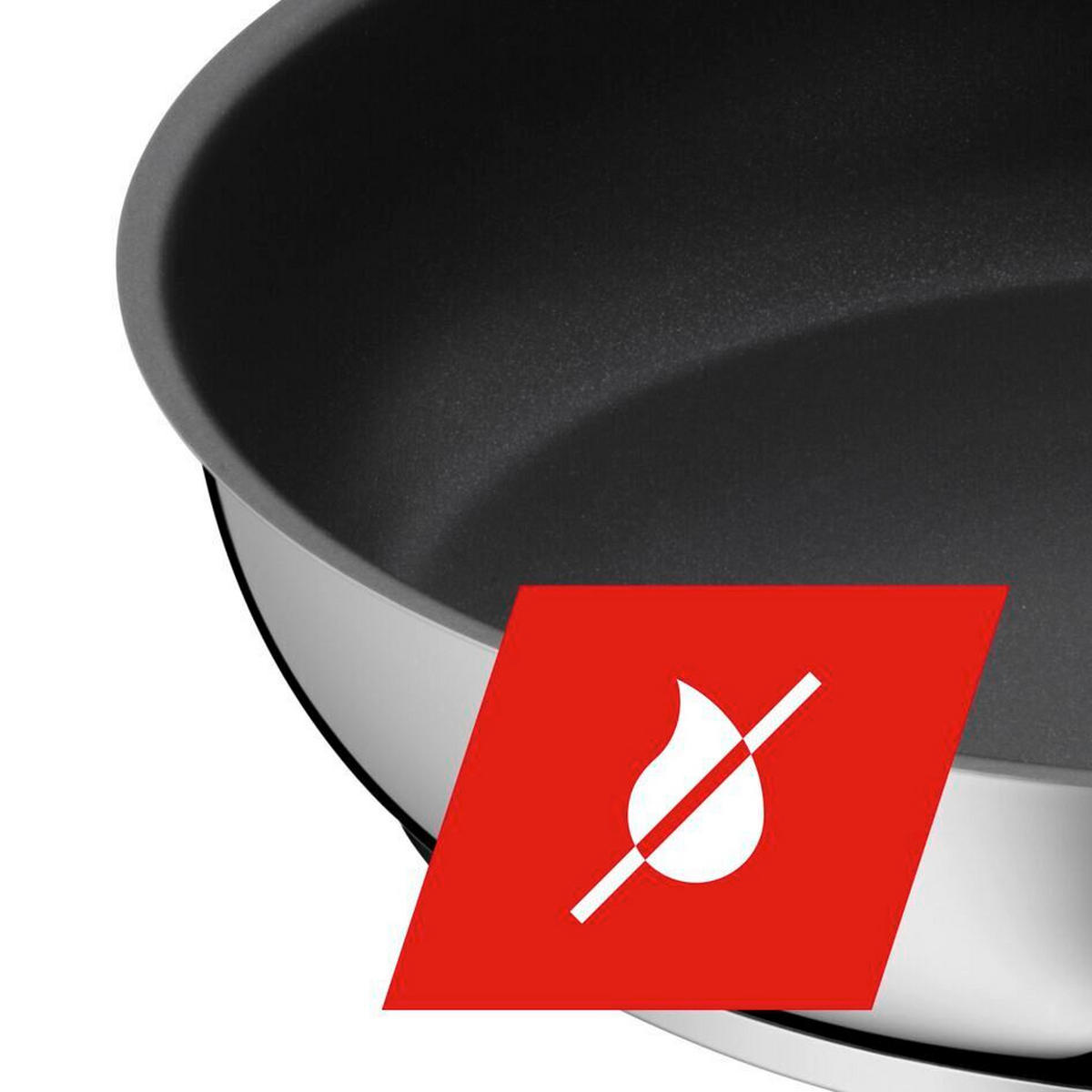 PFANNENSET Calabria 2-teilig  - Edelstahlfarben/Schwarz, Basics, Metall - Silit