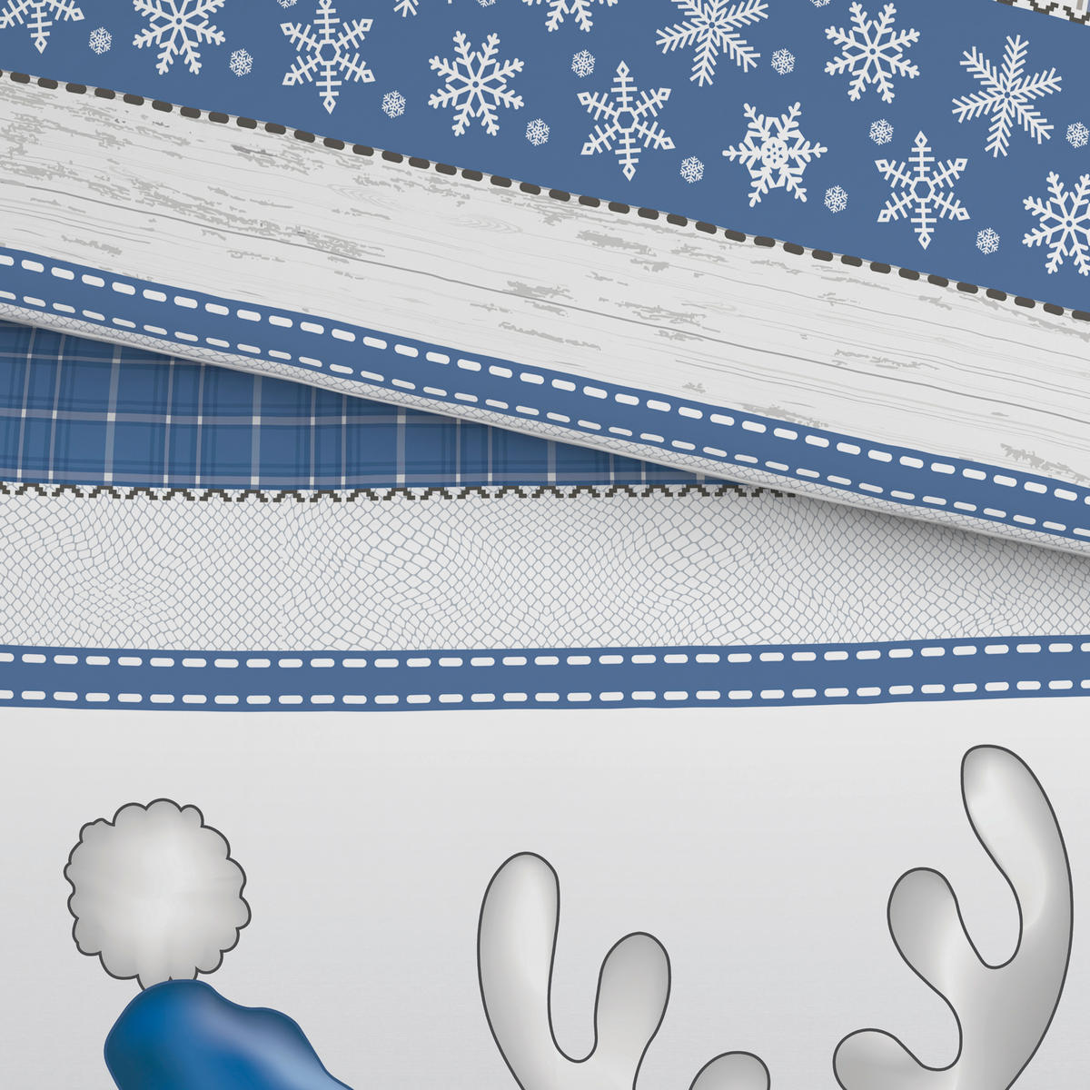 BETTWÄSCHE Flanell 135/200 cm  - Blau/Grau, Textil (135/200cm) - Esposa