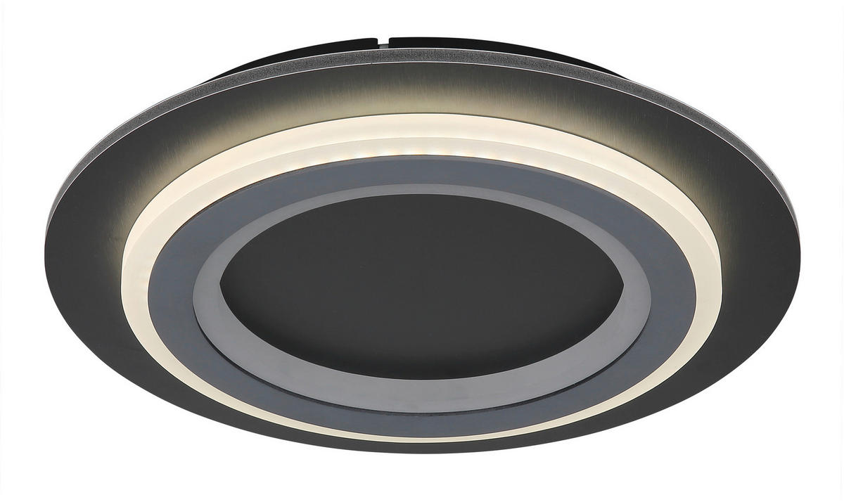 STROPNÍ LED SVÍTIDLO, 34/5,5 cm  - šedá/černá, Design, kov/plast (34/5,5cm) - Globo