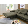 ECKSOFA in Echtleder Grau, Grün  - Schwarz/Grau, Design, Leder/Metall (193/332cm) - Dieter Knoll