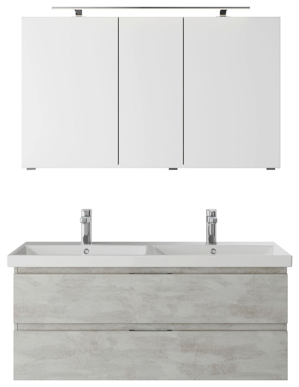BADEZIMMER  in 120 cm  - Weiß/Grau, KONVENTIONELL, Holzwerkstoff (120cm) - Pelipal