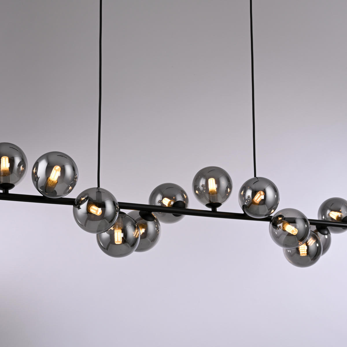 LED-PENDELLEUCHTE 118/23/150 cm  - Schwarz, Design, Glas/Kunststoff (118/23/150cm) - Schöner Wohnen