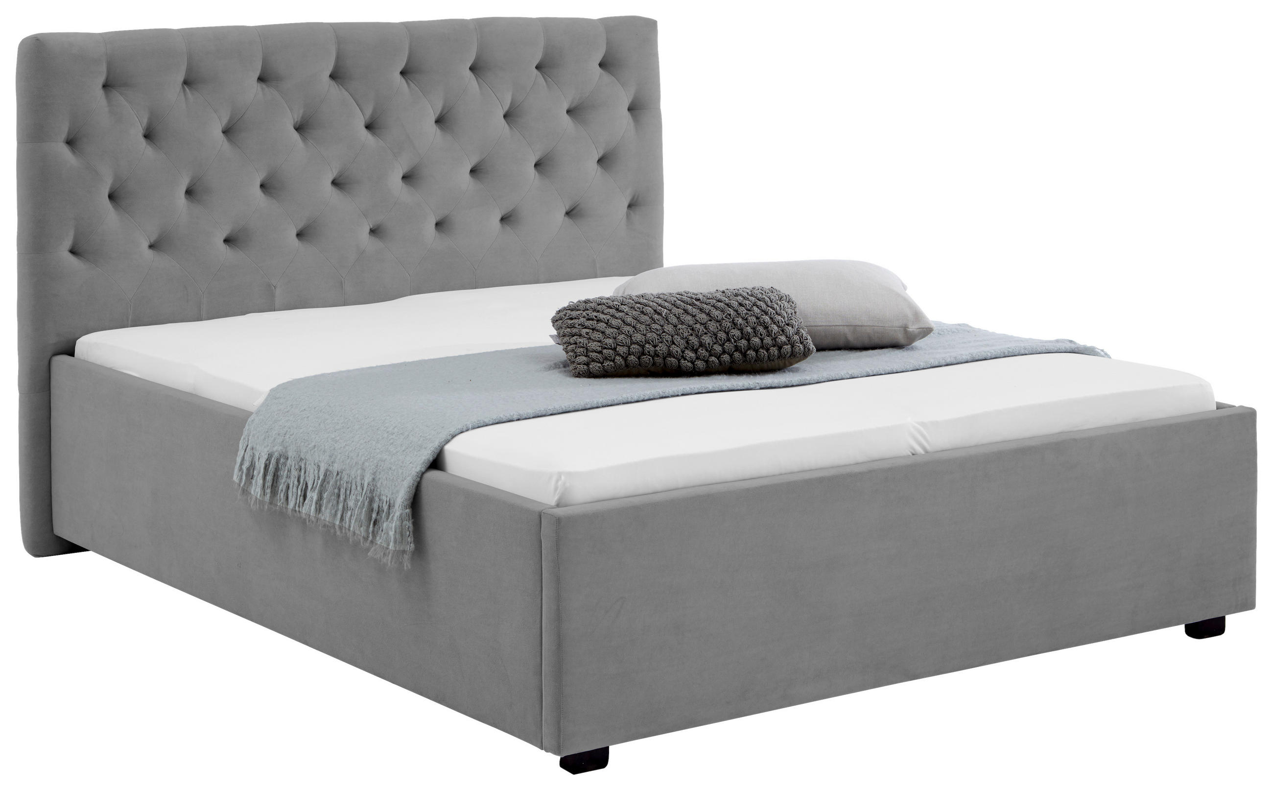 Polsterbett 140x200cm Miami Hellgrau