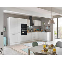 ECKKÜCHE 360/165 cm  in Weiß, Eiche Artisan  - Chromfarben/Weiß, Basics, Holzwerkstoff/Metall (360/165cm) - MID.YOU