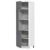 GESCHIRRSCHRANK 60/207/57 cm  in Anthrazit, Weiß  - Anthrazit/Silberfarben, Trend, Holzwerkstoff/Kunststoff (60/207/57cm) - MID.YOU