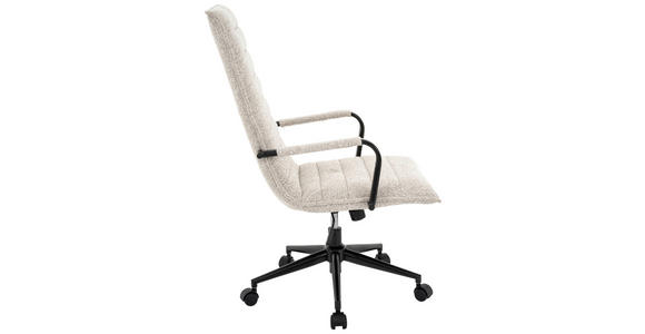 DREHSTUHL in Webstoff Naturfarben, Schwarz - Schwarz/Naturfarben, Design, Kunststoff/Textil (64/102-110/75,5cm) - Carryhome