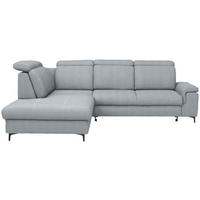 ECKSOFA  in Struktur Grau  - Schwarz/Grau, Design, Textil/Metall (270/292cm) - Stylife