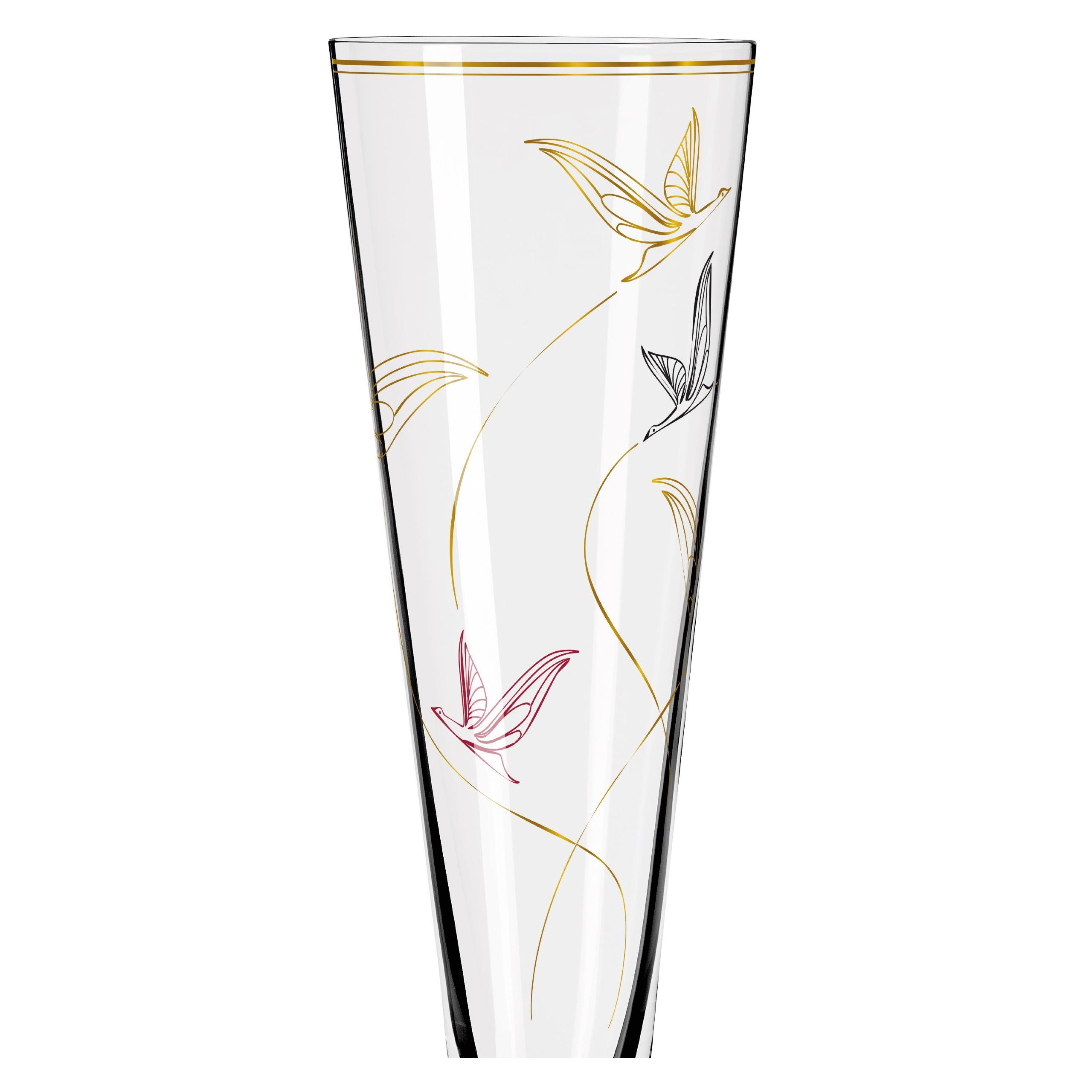 CHAMPAGNERGLAS - Rot/Goldfarben, Basics, Glas (7,2/24cm) - Ritzenhoff
