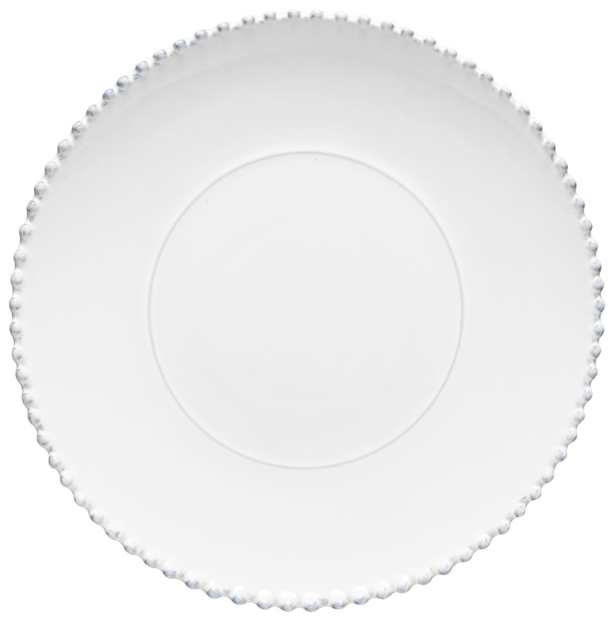 PLATZTELLER Keramik Steinzeug  - Weiß Hochglanz, Basics, Keramik (34,3/3,3cm) - Costa Nova