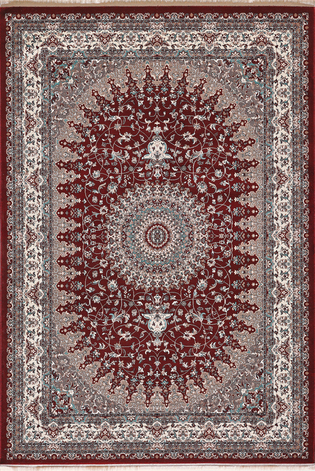 VINTAGE-TEPPICH 120/170 cm Semerkand Dunkelrot, Beige  - Beige/Dunkelrot, LIFESTYLE, Textil (120/170cm)