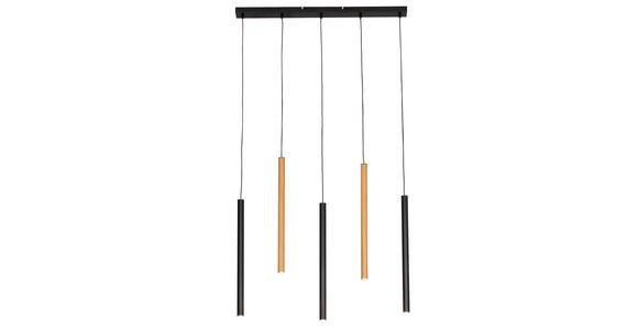 LED-HÄNGELEUCHTE 85/5,5/175 cm - Eichefarben/Schwarz, Design, Metall (85/5,5/175cm) - Novel