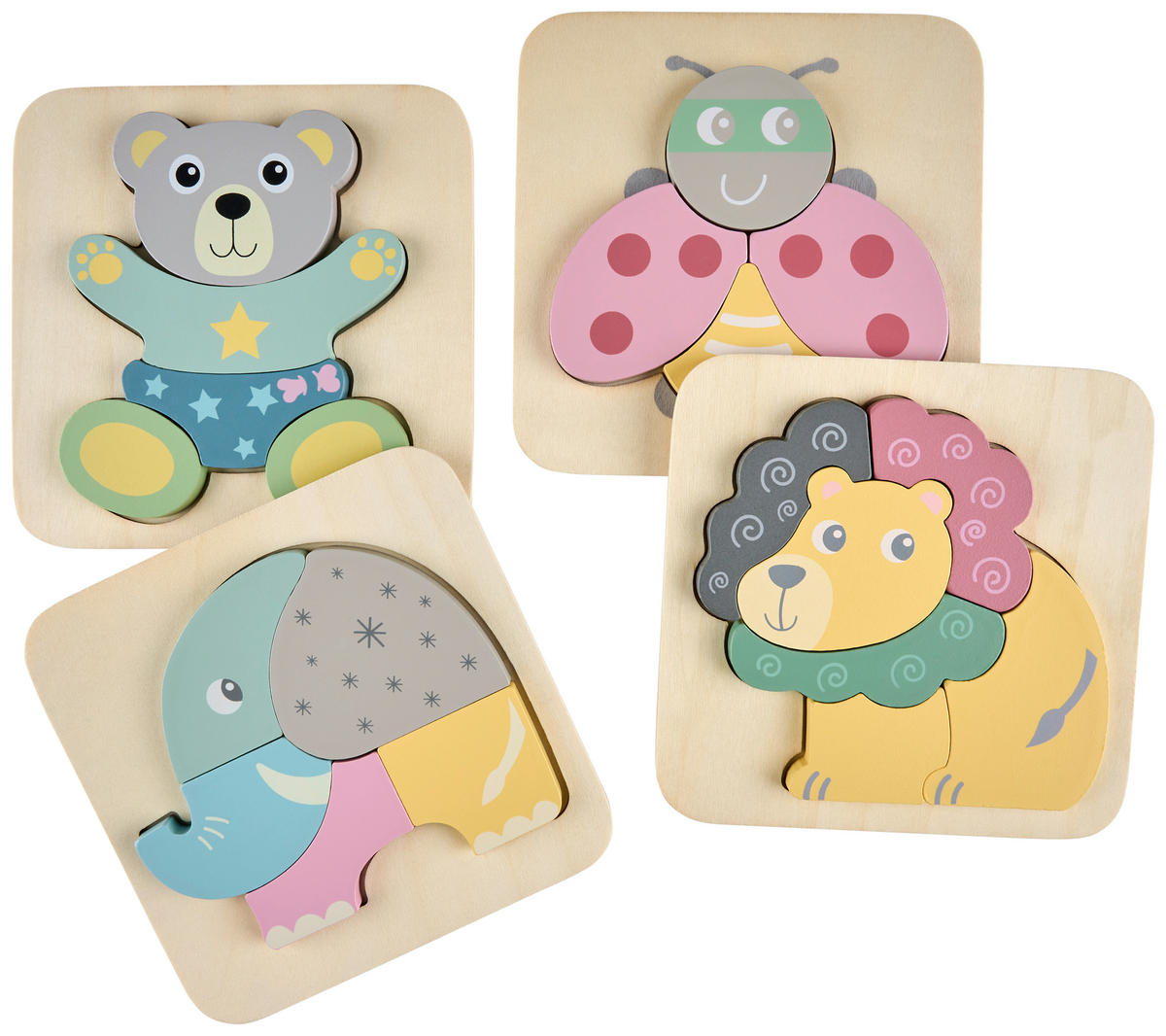 PUZZLE - viacfarebná/prírodná farba, Basics, kompozitné drevo - My Baby Lou