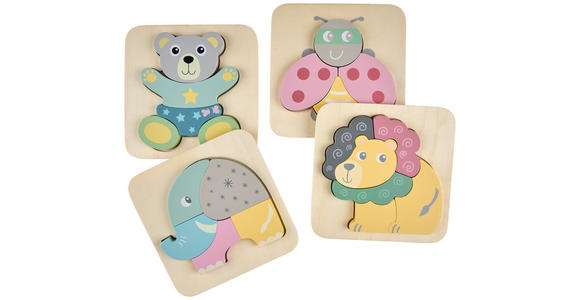 PUZZLE - Multicolor/Naturfarben, Basics, Holzwerkstoff - My Baby Lou