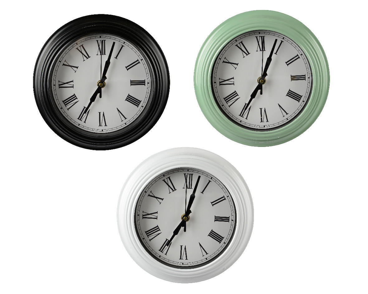 ZIDNI SAT  22,7 cm        - Trend, plastika (22,7cm)