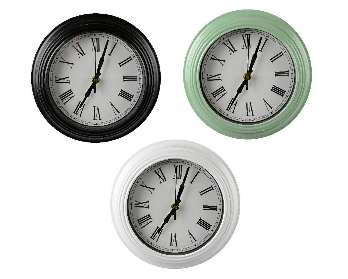 ZIDNI SAT  22,7 cm        - Trend, plastika (22,7cm)
