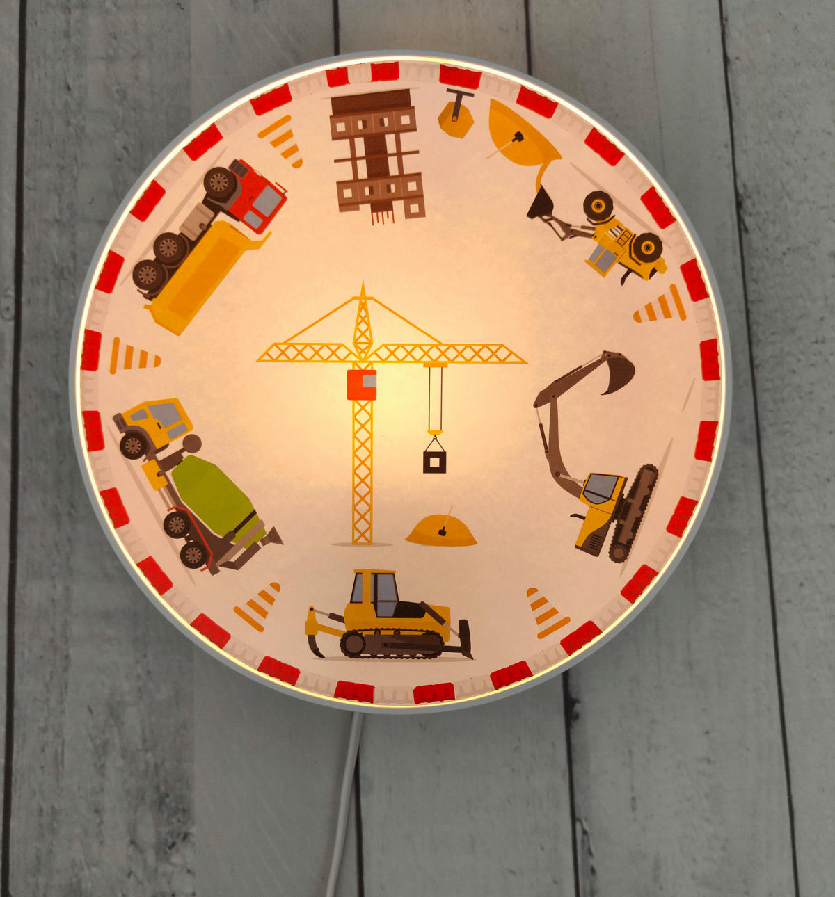 KINDERWANDLEUCHTE 25/25/8 cm   - Weiß, Basics, Kunststoff (25/25/8cm)