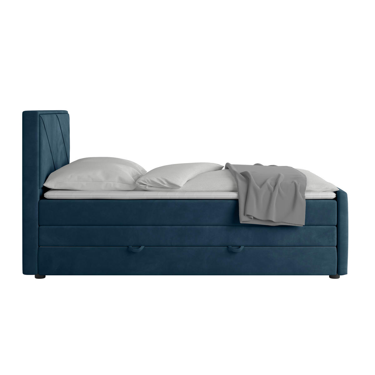 BOXSPRINGBETT 140/200 cm  in Blau  - Blau, Modern, Holz/Kunststoff (140/200cm) - MID.YOU
