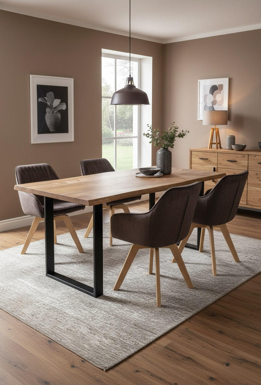 Armlehnstuhl Hanna  in  - Dunkelbraun/Buchefarben, KONVENTIONELL, Holz/Textil (63/83/63cm) - MID.YOU