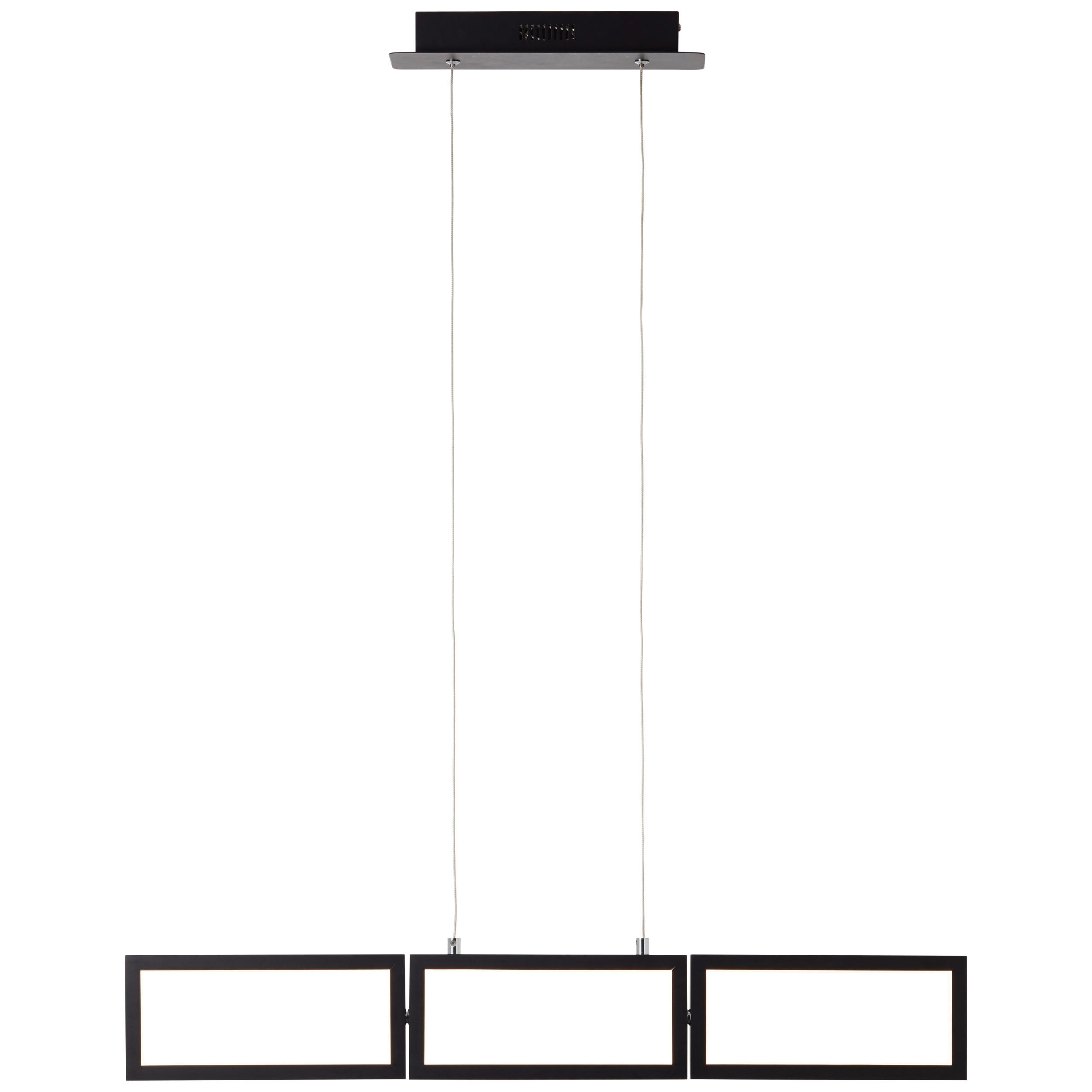 LED-HÄNGELEUCHTE Ranut 80,5/12/120 cm   - Schwarz, Design, Kunststoff/Metall (80,5/12/120cm)