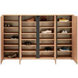 SCHUHSCHRANK 192,7/120/33,8 cm  - Eichefarben/Alufarben, MODERN, Holzwerkstoff/Kunststoff (192,7/120/33,8cm) - Xora