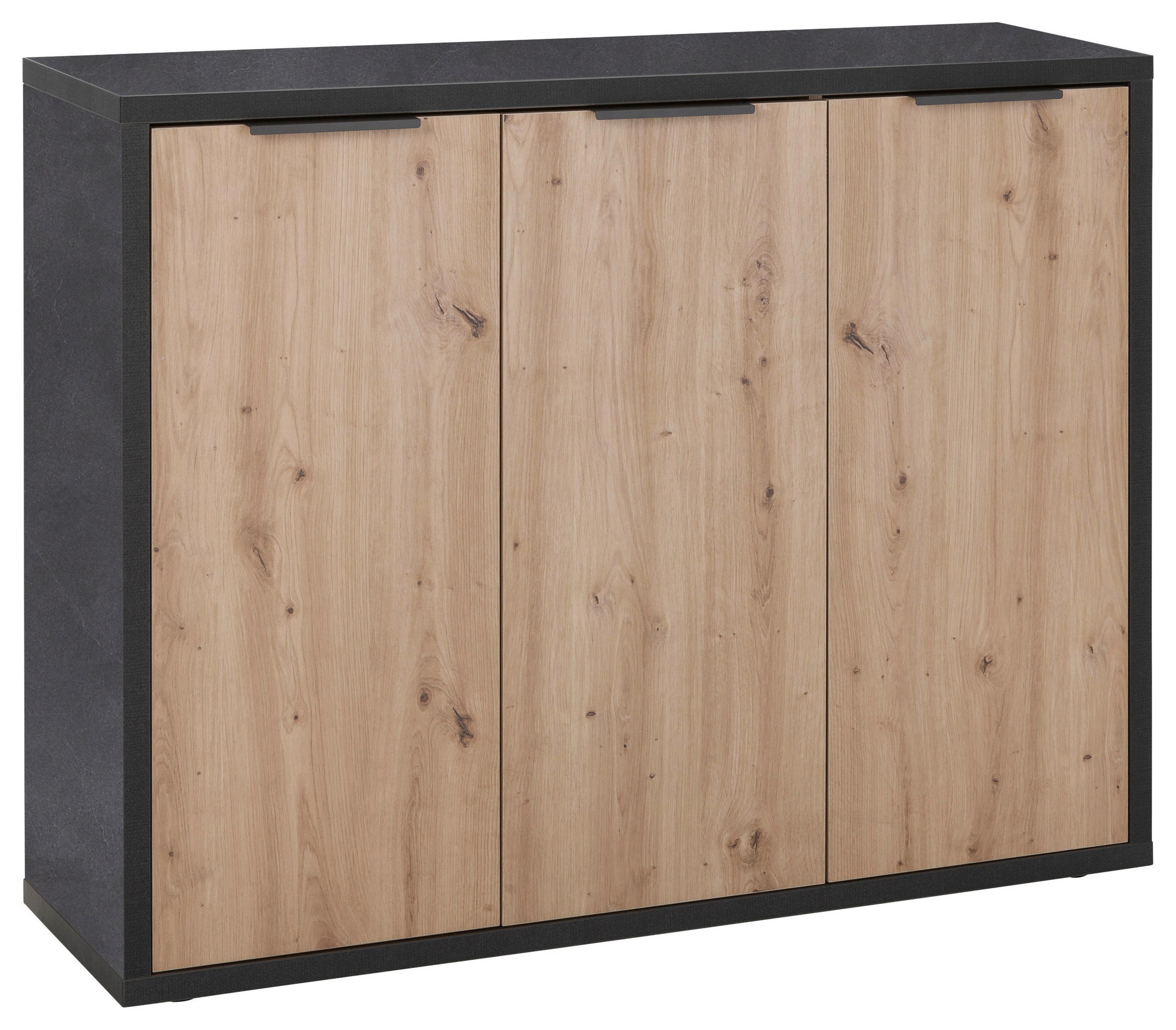 SCHUHSCHRANK Schieferfarben, Eiche Artisan  - Schieferfarben/Anthrazit, Design, Holzwerkstoff/Kunststoff (124,3/97,3/35,3cm) - Carryhome