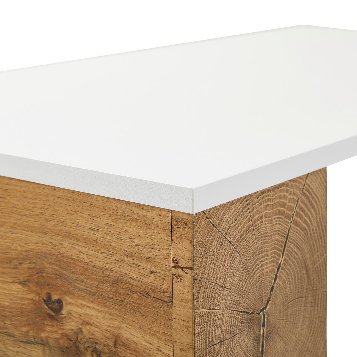 HYLLA i 80/149/40 cm vit, ekfärgad  - vit/svart, Natur, trämaterial/plast (80/149/40cm) - MID.YOU